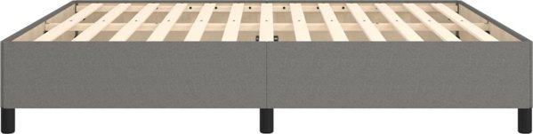 vidaXL Σκελετός κρεβατιού, σκούρο γκρι, 160x200 cm, επενδεδυμένος με ύφασμα