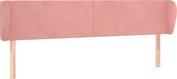 vidaXL Zaglowek uszak, roz, 163x23x78/88 cm, aksamit