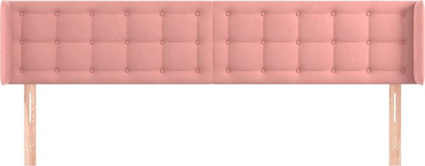 vidaXL Zagloek uszak rozowy 183x16x78/88 cm aksamit