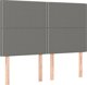vidaXL Κρεβάτι Continental με στρώμα, σκούρο γκρι ύφασμα 140x200 εκ.