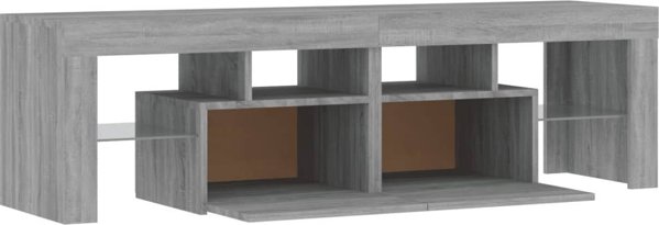vidaXL Επίπλο Τηλεόρασης με Φωτισμό LED, γκρι δρυς Sonoma, 140x36,5x40 cm