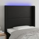 vidaXL Zaglowek do lozka z LED czarny 93x16x118/128 cm sztuczna skora
