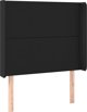 vidaXL Zaglowek do lozka z LED czarny 93x16x118/128 cm sztuczna skora