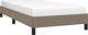 vidaXL Ράμα κρεβατιού, χρώμα taupe, 90x190 εκ., υφασμάτινη επένδυση