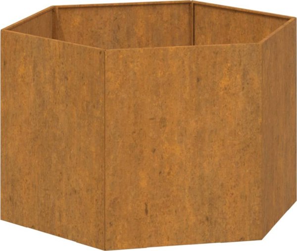 vidaXL Donica, szara, 60x60x45 cm, stal kortenowska