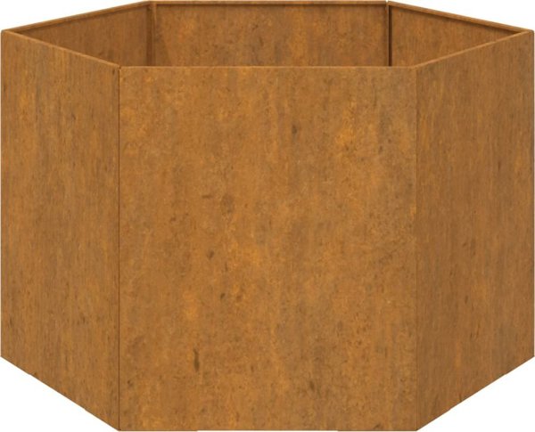 vidaXL Donica, szara, 60x60x45 cm, stal kortenowska