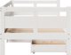 vidaXL λευκό ημερήσιο κρεβάτι με συρτάρια 90x190 cm από ξύλο πεύκου