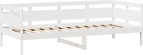vidaXL λευκό ημερήσιο κρεβάτι με συρτάρια 90x190 cm από ξύλο πεύκου