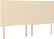 vidaXL Σετ 4 Κεφαλάρες Κρεβατιού, Κρεμ, 100x5x78/88 cm, με Υφασμάτινη Επένδυση