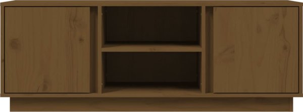 vidaXL Επίπλωση για TV, χρώμα μέλι, 110x35x40,5 εκ., μασίφ πεύκο