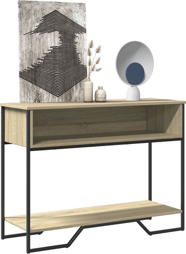 vidaXL Stoliki konsolowe, dab sonoma, 100x35x74,5 cm