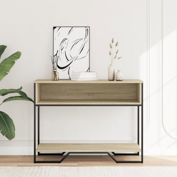 vidaXL Stoliki konsolowe, dab sonoma, 100x35x74,5 cm