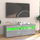 vidaXL Szafka pod TV z LED, szary dab sonoma, 120x35x40 cm