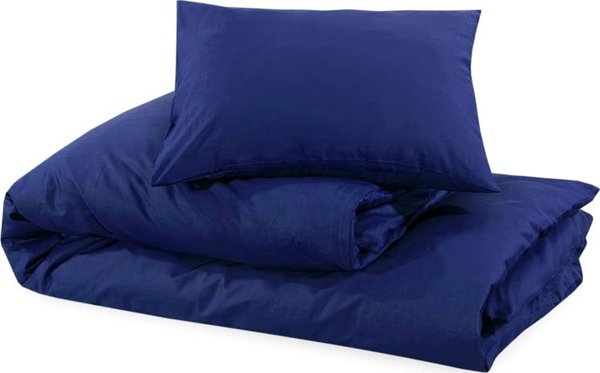 vidaXL σετ σεντονιών, σκούρο μπλε, 240x220 cm, ελαφριά μικροΐνα