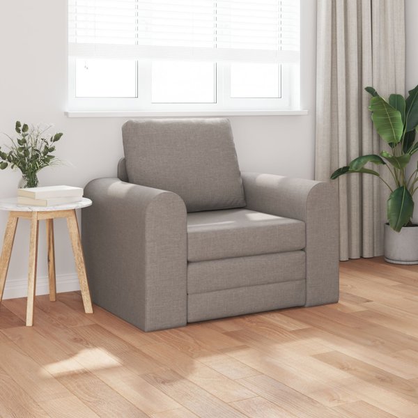 vidaXL Καναπές-Κρεβάτι 2 σε 1 Υφασμάτινος Taupe 98x71x83 εκ.