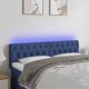 Κεφαλάρι κρεβατιού vidaXL με LED, μπλε, 160x7x78/88 cm, ύφασμα