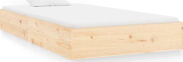vidaXL Κορνίζα κρεβατιού από μασίφ ξύλο, 100 x 200 cm