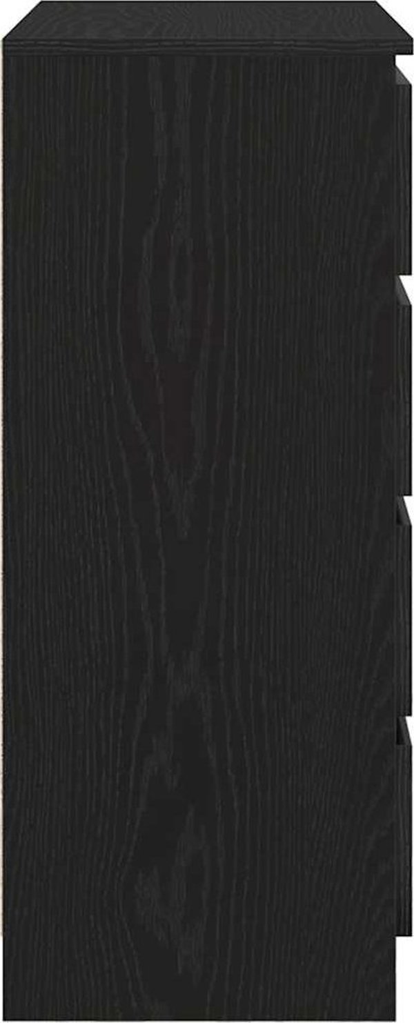 vidaXL Συρταριέρα, Μαύρη Δρυς, 71x35x84 εκ., από Κολλητό Ξύλο