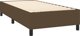 vidaXL Κρεβάτι Continental με Στρώμα, Καφέ, 90x200 cm, Υφασμάτινο