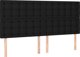 vidaXL Lozko kontynentalne z materacem czarne 200x200 cm