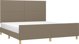 vidaXL Rama κρεβατιού με κεφαλάρι, χρώμα taupe, 180x200 cm, επενδεδυμένο με ύφασμα