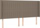 vidaXL Κεφαλάρι κρεβατιού με LED, taupe, 163x16x118/128 εκ., ύφασμα
