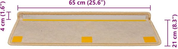 vidaXL Αυτοκόλλητα Πατάκια Σκάλας Όψης Σιζάλ, 65x21x4 εκ., 30 Τεμάχια