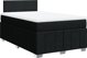 vidaXL Κρεβάτι Continental με Στρώμα, Μαύρο, Υφασμάτινο, 120x200 cm