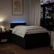vidaXL Κρεβάτι Continental με Στρώμα, Μαύρο, Υφασμάτινο, 120x200 cm