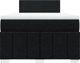 vidaXL Κρεβάτι Continental με Στρώμα, Μαύρο, Υφασμάτινο, 120x200 cm