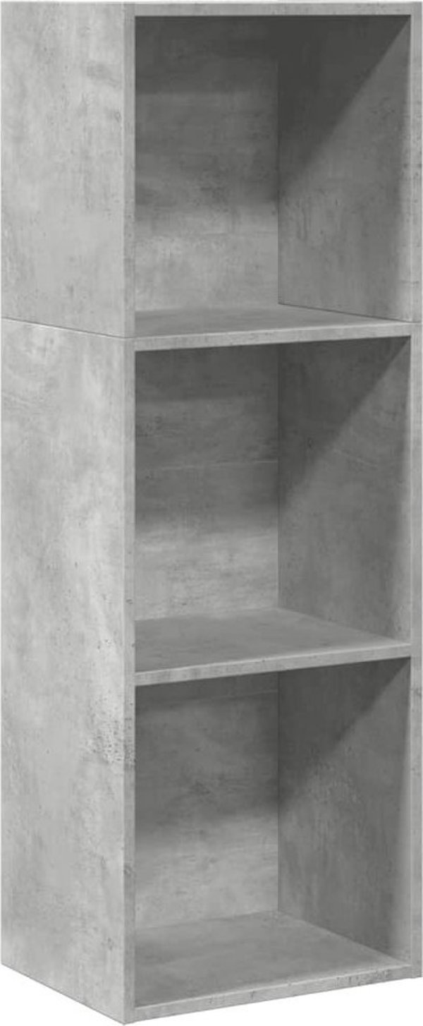 vidaXL Βιβλιοθήκη απόχρωσης τσιμέντου, 40x30x114 εκ.