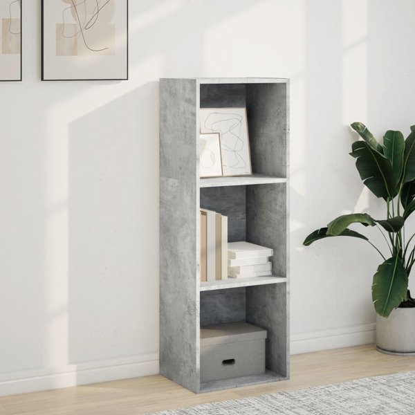 vidaXL Βιβλιοθήκη απόχρωσης τσιμέντου, 40x30x114 εκ.