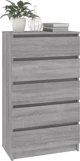 vidaXL Κομπότα γκρι δρυς Sonoma, 60x36x103 εκ., από συνθετικό ξύλο