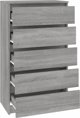 vidaXL Κομπότα γκρι δρυς Sonoma, 60x36x103 εκ., από συνθετικό ξύλο