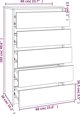 vidaXL Κομπότα γκρι δρυς Sonoma, 60x36x103 εκ., από συνθετικό ξύλο