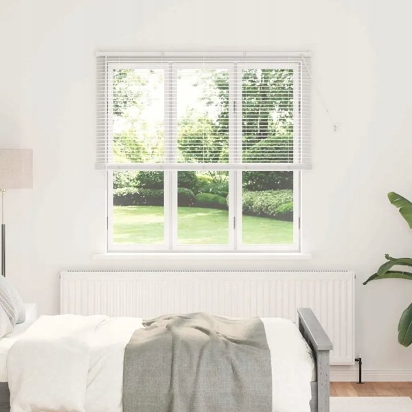 vidaXL Βενετικές περσίδες Λευκό 175 x 140 cm από αλουμίνιο