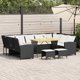 vidaXL Σετ Επίπλων Κήπου 4 Τεμαχίων από Rattan PE με Μαξιλάρια, Μαύρο