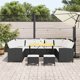 vidaXL Σετ Επίπλων Κήπου 4 Τεμαχίων από Rattan PE με Μαξιλάρια, Μαύρο