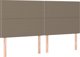 vidaXL Κρεβάτι Continental με στρώμα, ταουπ, 200x200 εκ., ύφασμα