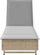 vidaXL Lezak na kolkach z poduszka beige polirattan