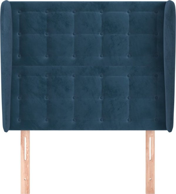 Κεφαλάρι uszak vidaXL, σκούρο μπλε, 83x23x118/128 εκ., βελούδο