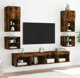 vidaXL Επιτοίχια βάση TV με LED, ντεγκραντέ δρυς, 30x28,5x30 εκ.