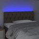 vidaXL Zaglowek do lozka z LED, kolory taupe, 90x7x78/88 cm, tkanina