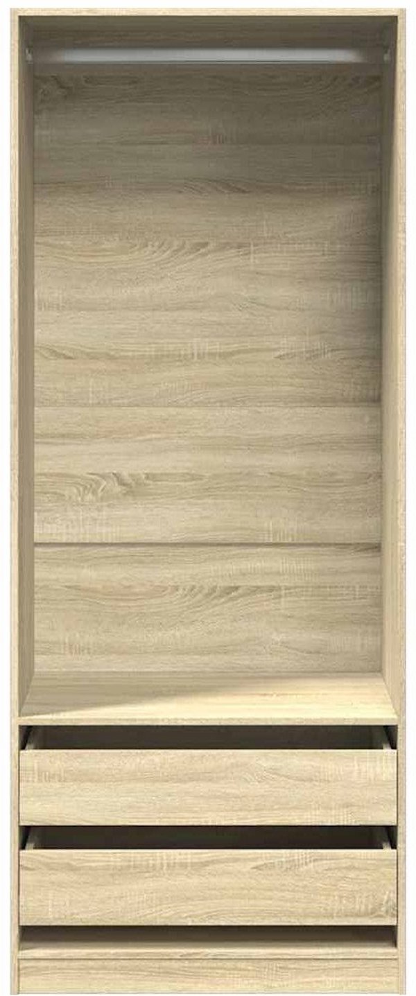 vidaXL Ντουλάπα Ρούχων 80x50x200 εκ. από Ξύλο Δρυς Σονόμα