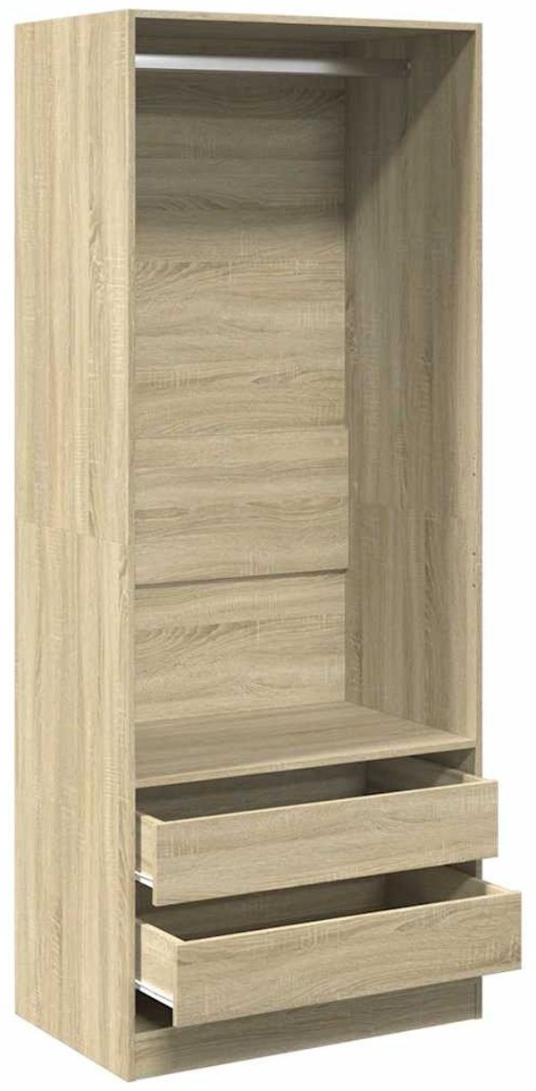 vidaXL Ντουλάπα Ρούχων 80x50x200 εκ. από Ξύλο Δρυς Σονόμα