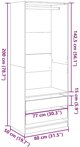 vidaXL Ντουλάπα Ρούχων 80x50x200 εκ. από Ξύλο Δρυς Σονόμα