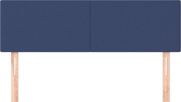 vidaXL Κεφαλάρια για κρεβάτι, 2 τεμάχια, μπλε, 72x5x78/88 cm, ύφασμα