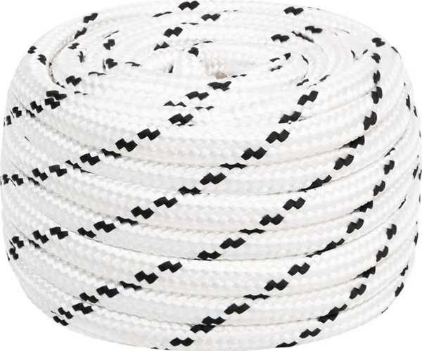 vidaXL Σχοινί εργασίας, λευκό, 18 mm, 100 m, πολυεστέρας