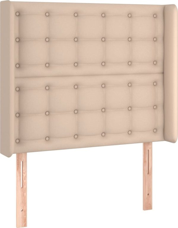 vidaXL Μαξιλάρι κεφαλιού uszak, cappuccino, 83x16x118/128 cm, τεχνητό δέρμα