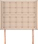 vidaXL Μαξιλάρι κεφαλιού uszak, cappuccino, 83x16x118/128 cm, τεχνητό δέρμα